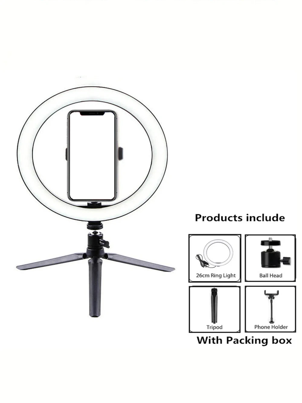 Portable Ring Light with Tripod Stand