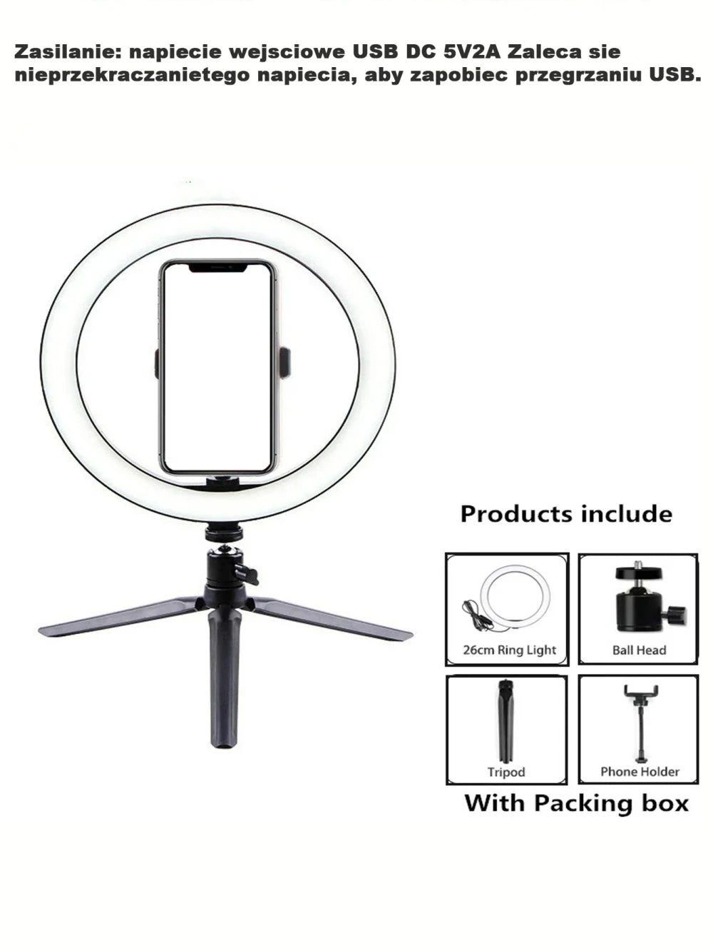 Portable Ring Light with Tripod Stand