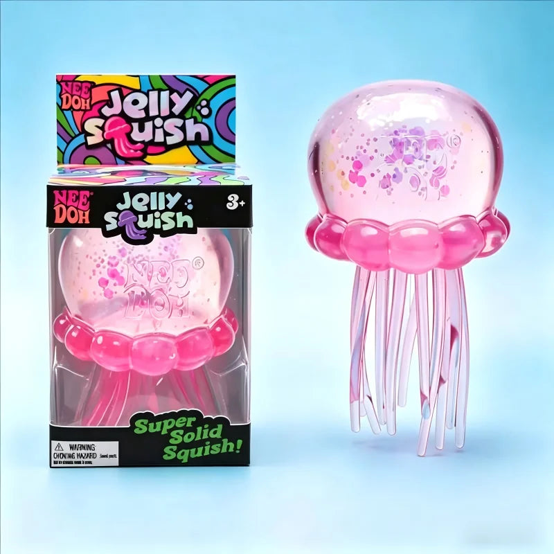 Needoh Squishies Jellyfish  Squish Toy Fidget Toy, Water Sensory Soft Jelly Squeeze Stress Relief Fidget Toy