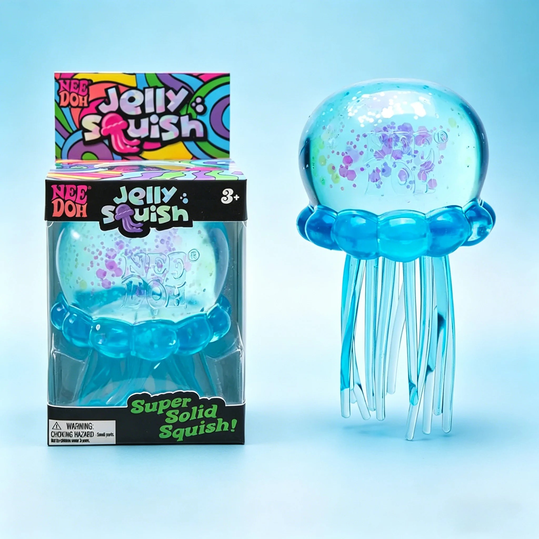 Needoh Squishies Jellyfish  Squish Toy Fidget Toy, Water Sensory Soft Jelly Squeeze Stress Relief Fidget Toy