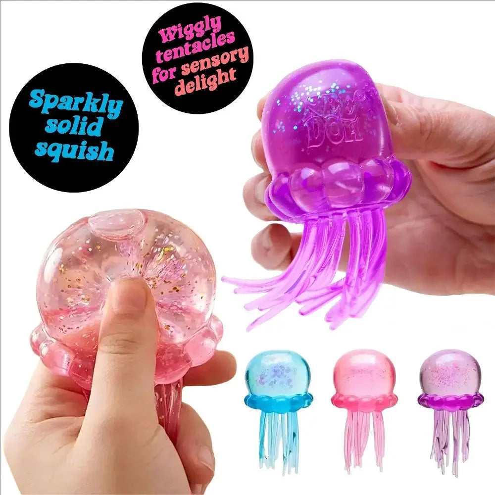Needoh Squishies Jellyfish  Squish Toy Fidget Toy, Water Sensory Soft Jelly Squeeze Stress Relief Fidget Toy