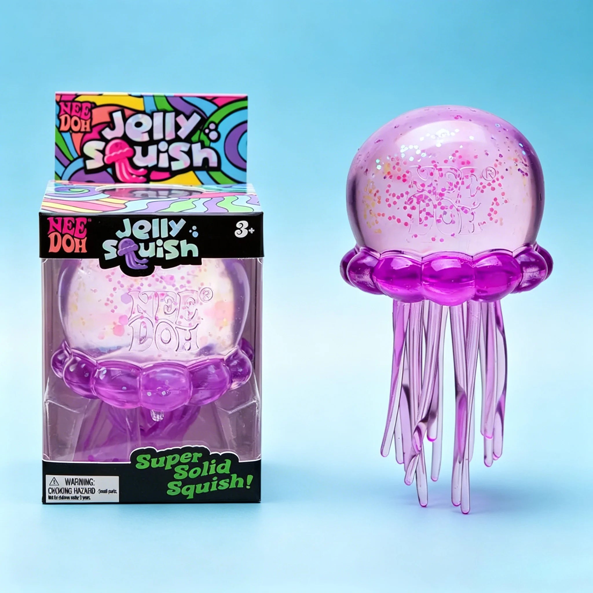 Needoh Squishies Jellyfish  Squish Toy Fidget Toy, Water Sensory Soft Jelly Squeeze Stress Relief Fidget Toy
